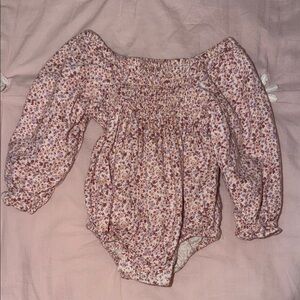 Cloud Island Pink Floral Kids One Piece